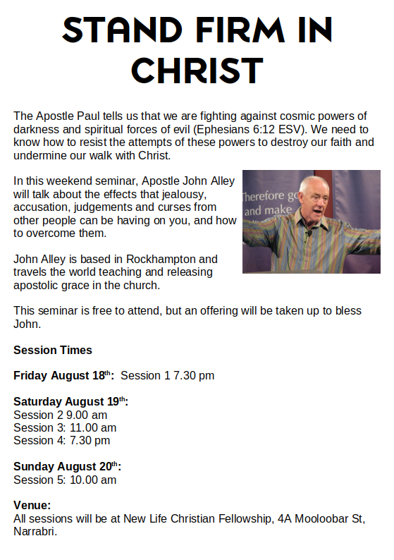 Stand Firm Brochure 2